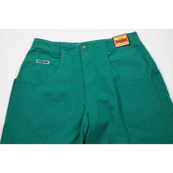 Deadstock Vintage 90s Streetwear Mens 38x34 Baggy Relaxed Skateboard Jeans Green - Picture 2 of 16